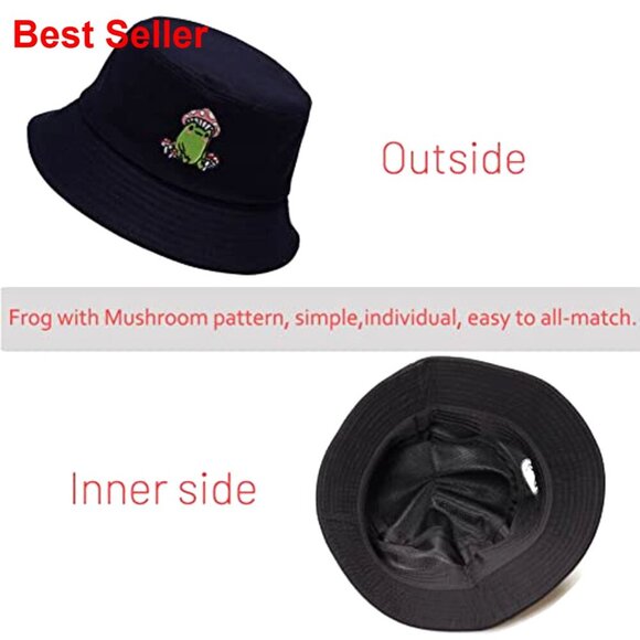 Cotton Bucket Hat Unisex Adjustable Fisherman Cap Outdoor Travel